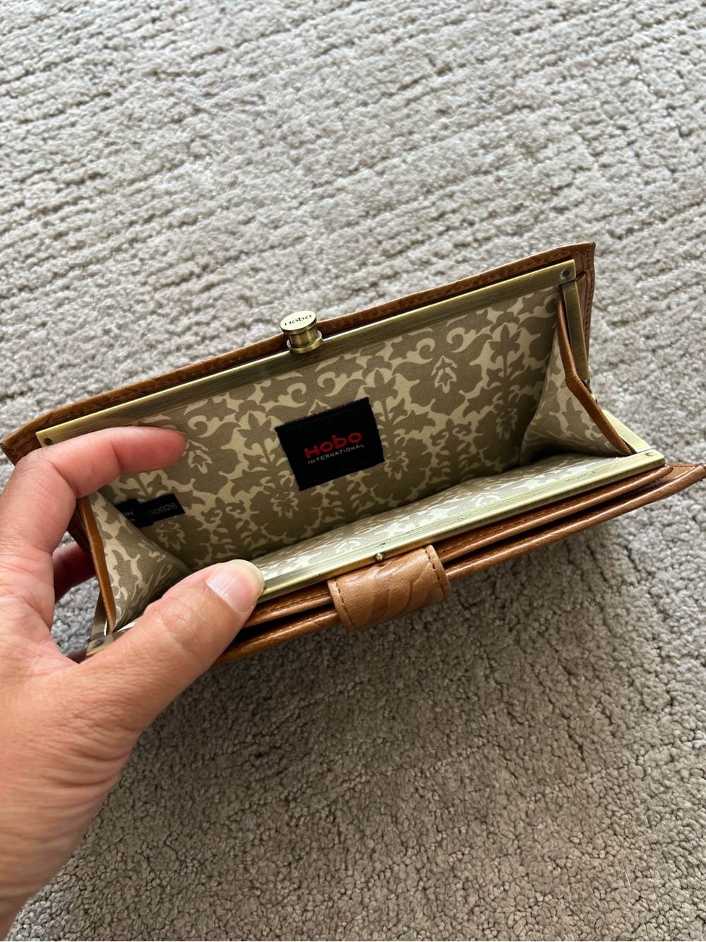 HOBO Embossed Tan Leather Wallet - Picture 7 of 16